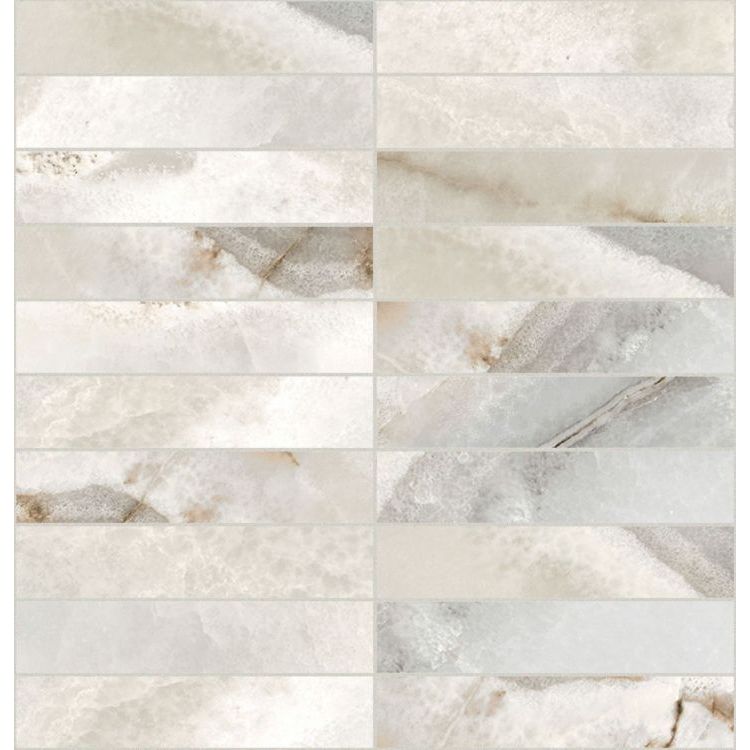 Reves Noisette Matte Mosaico 1 x 6 12 x 12, FLORIM - Hey Tiles