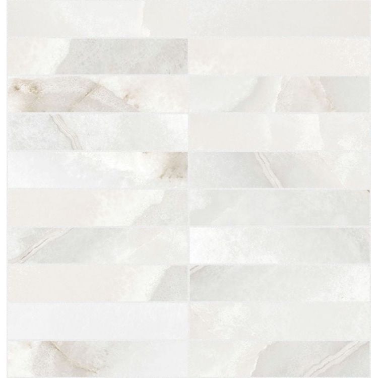 Reves Perle Matte Mosaico 1 x 6 12 x 12 - Hey Tiles