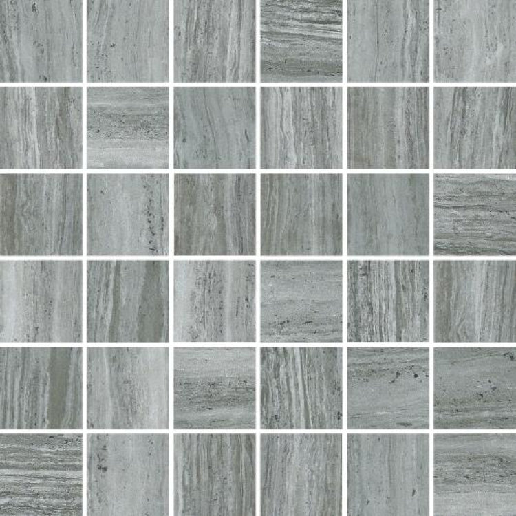 River Grey Matte Square Mosaic 12 x 12 - Hey Tiles