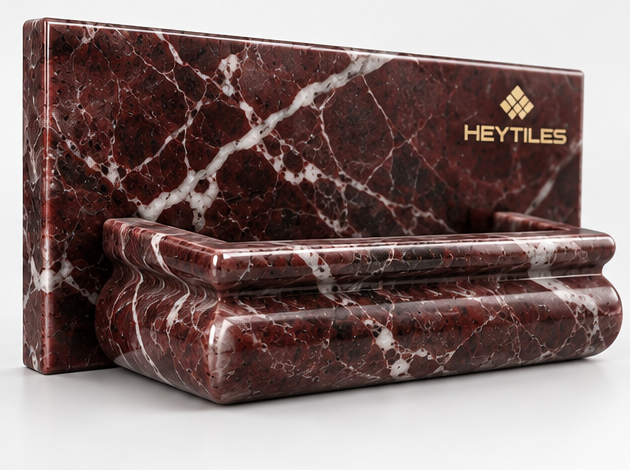 Rosso Levanto soap holder angle, AI concept