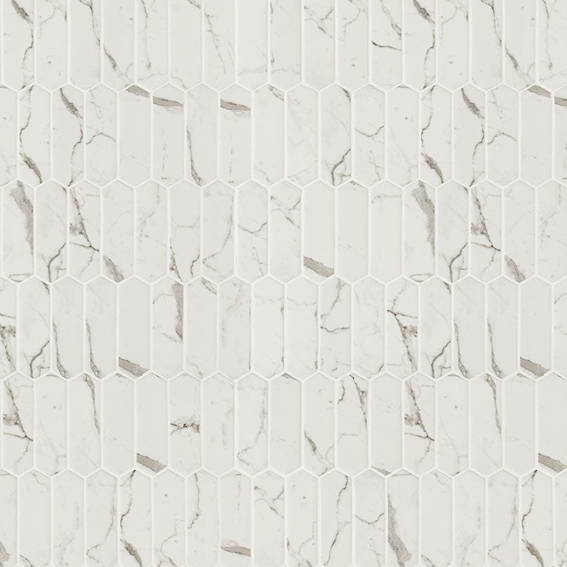 MSI Statuario Celano Picket mosaic variation