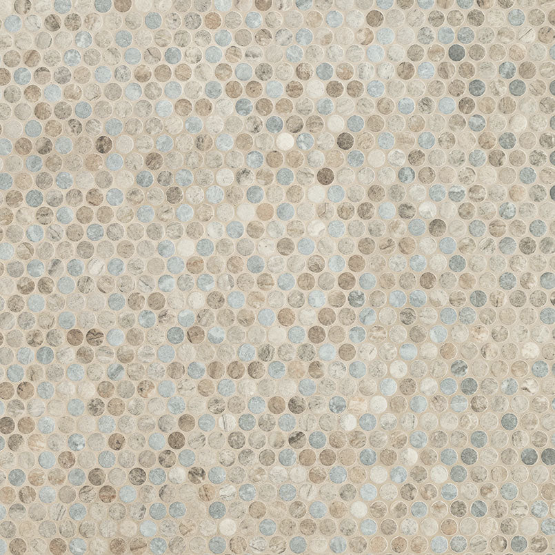 MSI Stonella Penny Round mosaic variation