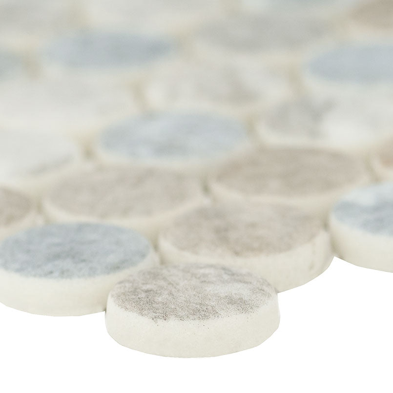 MSI Stonella Penny Round mosaic edge