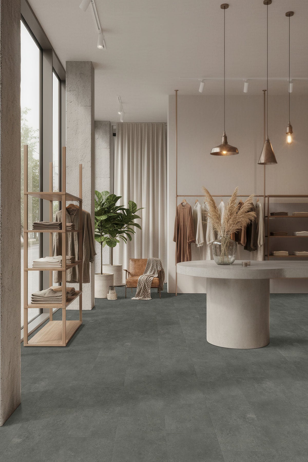 MSI Trecento Stormbound 12x24 luxury vinyl flooring – room scene