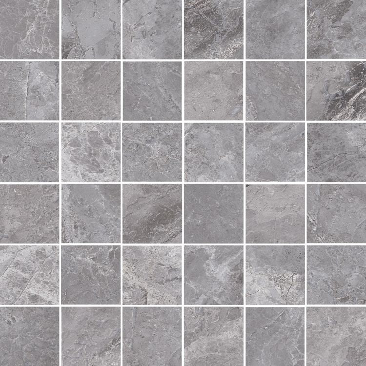 Supreme Grey Naturale Mosaic 12 x 12 - Hey Tiles