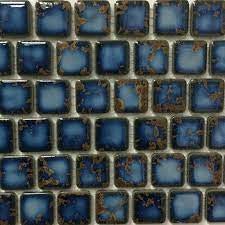 Terra Blue 1x1 Fujiwa Pool Tile Peb Series - Hey Tiles