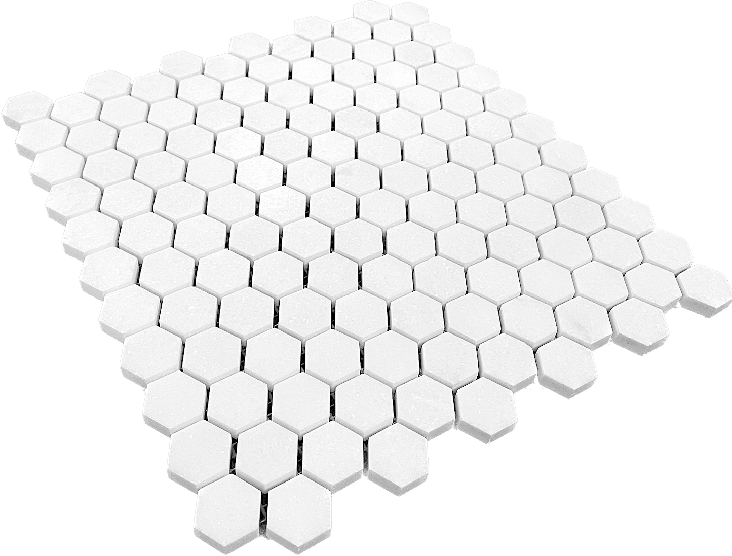 Thassos White Marble 1" Mini Hexagon Mosaic Tile - Hey Tiles