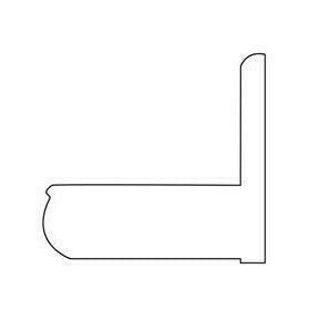 Thassos White polished soap holder profile drawing