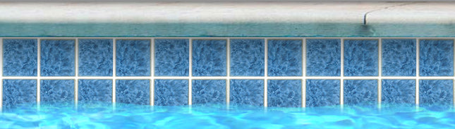 Fujiwa TITAN-331 Crystal Blue 3" x 3" Titan 300 glazed porcelain pool tile