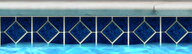 Fujiwa TITAN-662 Sapphire 6" Deco Titan 600 Deco glazed porcelain pool tile