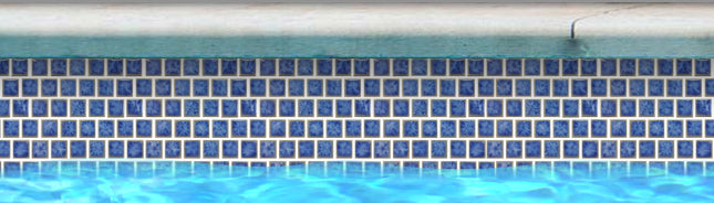Fujiwa TNT-031 Crystal Blue 1" x 1" TNT glazed porcelain pool tile
