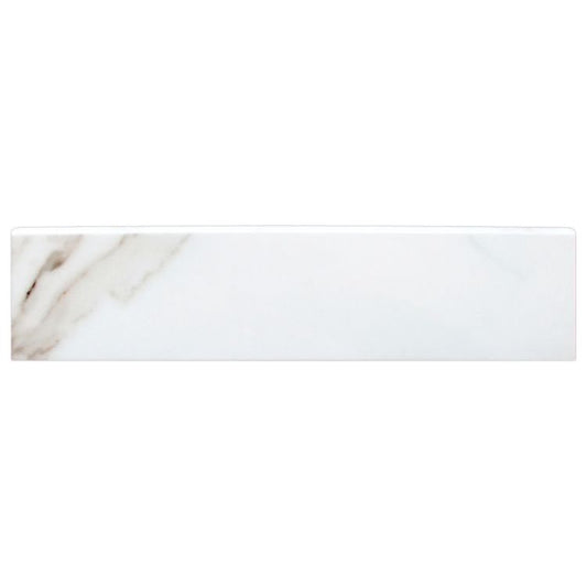 Trilogy Calacatta White Lux Bullnose 3 x 12 - Hey Tiles