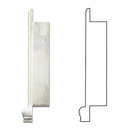 Tuscan Calacatta Gold Marble Shower Shampoo Niche – Large – detail 3