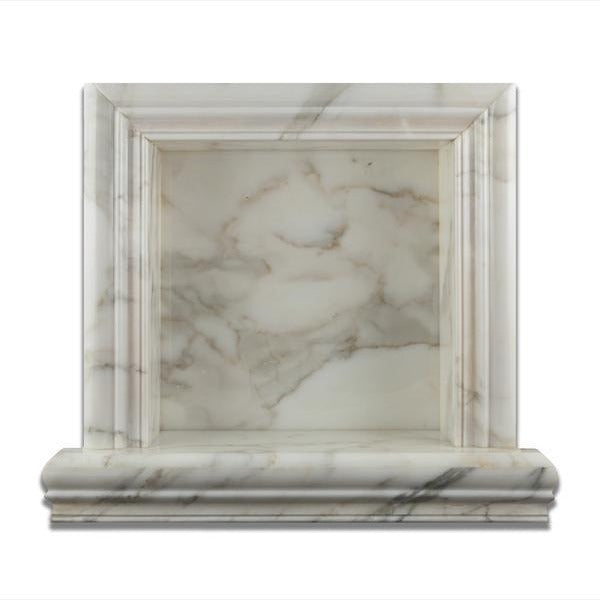 Tuscan Calacatta Gold Marble Shower Shampoo Niche – Small – detail 2