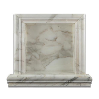 Tuscan Calacatta Gold Marble Shower Shampoo Niche – Small – detail 2