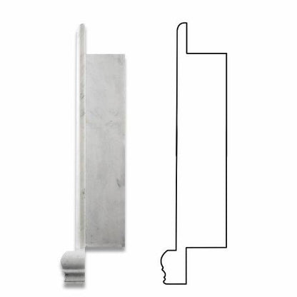 Tuscan Carrara White Marble Shower Shampoo Niche – Large – detail 2