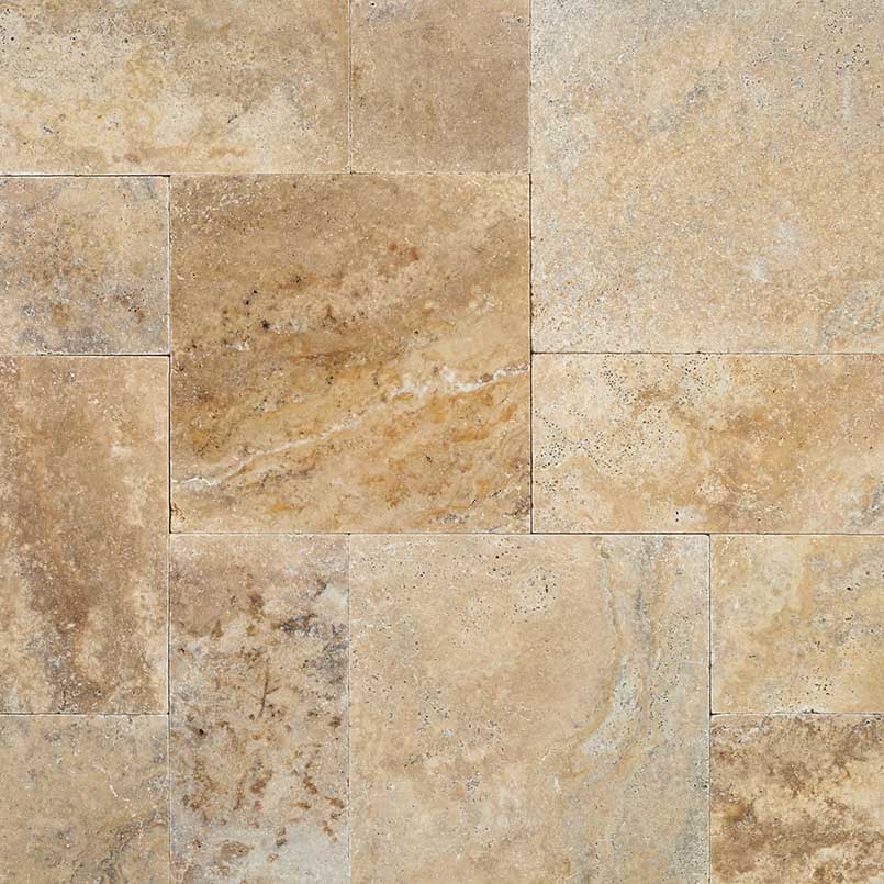 MSI Tuscany Porcini 6" x 6" x 3 cm Tumbled Travertine Paver