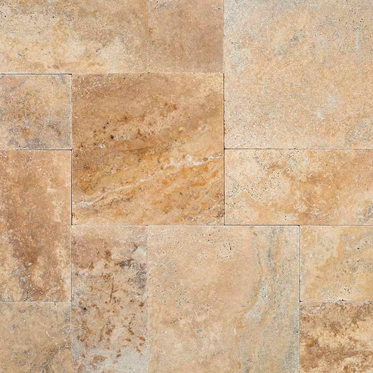 MSI Tuscany Porcini 16" x 16" x 3 cm Tumbled Travertine Paver