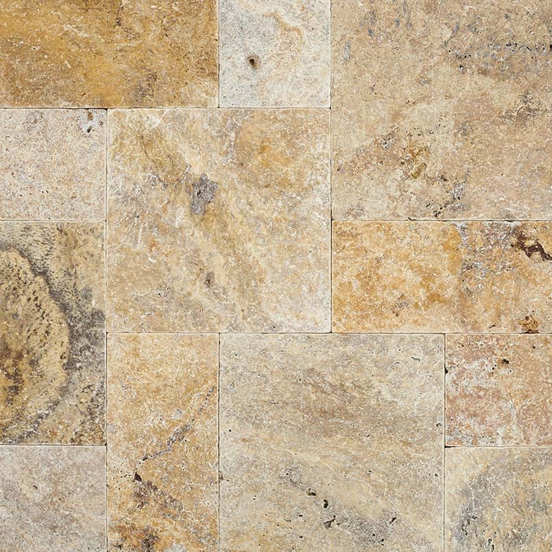 MSI Tuscany Scabas 16" x 16" x 3 cm Tumbled Travertine Paver