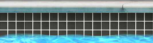 Fujiwa UNG-201C Black 2" x 2" Unglazed 200 unglazed porcelain pool tile