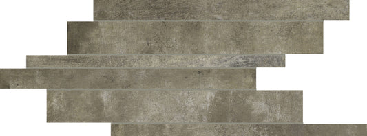 Matieres Gris Modulo Listello 8.50 x 16 Italian Porcelain Mosaic