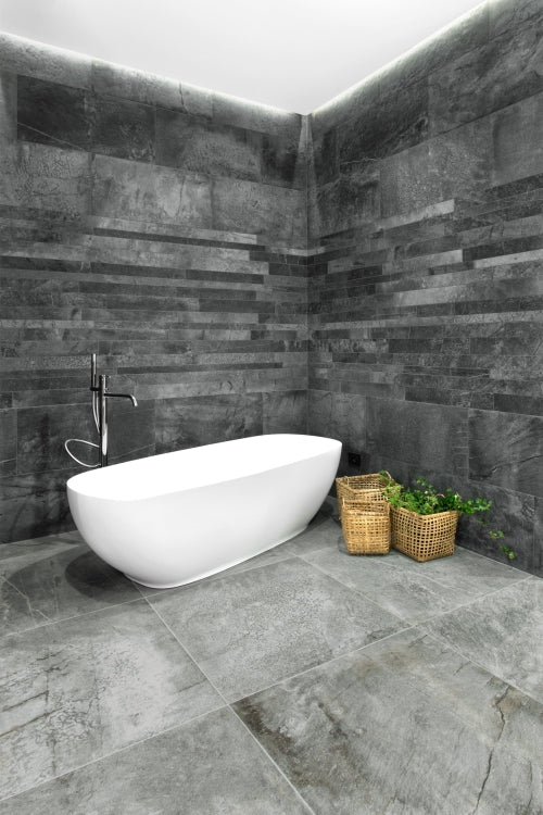 HCL Climb 8 - Black 16 x 32 Italian Porcelain Tile