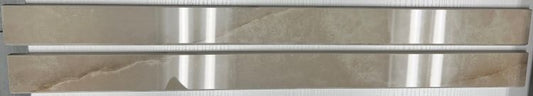 Reves Noisette Glossy Bullnose 2 x 24 Italian Porcelain Trim