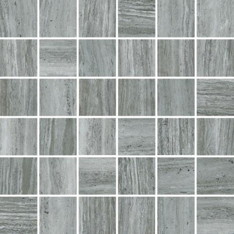 Malaysia River Grey Matte Square Mosaic 12 x 12 Porcelain Mosaic