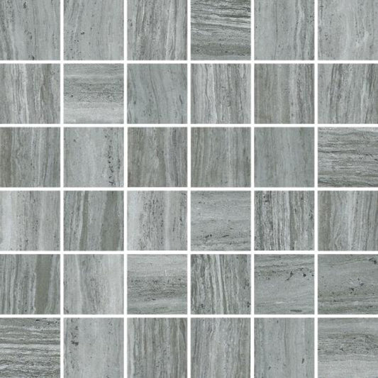 Malaysia River Grey Matte Square Mosaic 12 x 12 Porcelain Mosaic