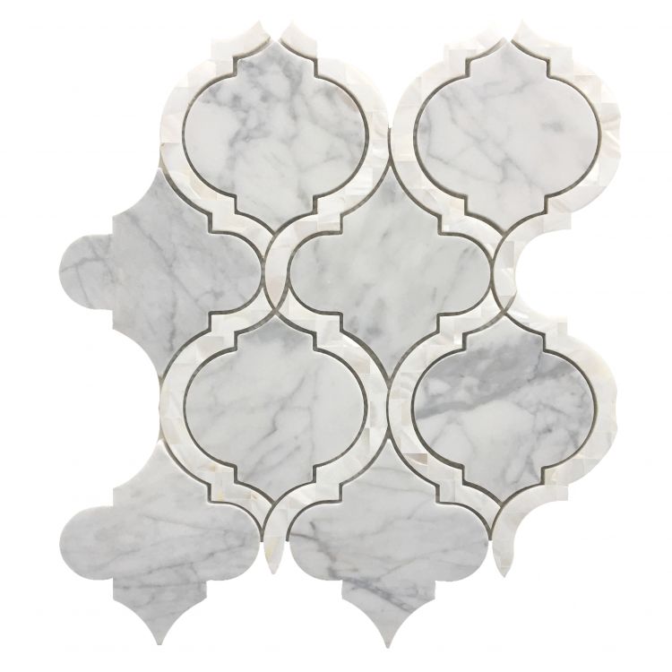 Alice Pearl Statuario 9.75 x 11.75 Mosaic Tile