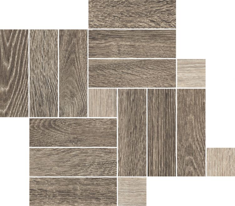 OB03 Walnut Mosaic 14 x 16 Porcelain Mosaic