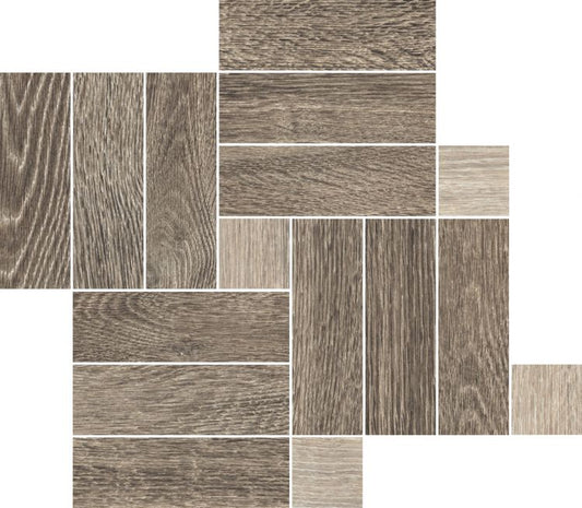 OB03 Walnut Mosaic 14 x 16 Porcelain Mosaic