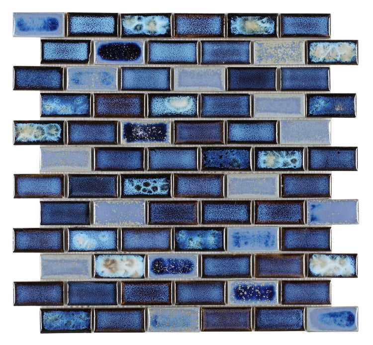 Brick Royal Blue 11.75 x 11.75 Mosaic Tile