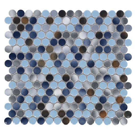 Penny Round Beach 11.5 x 12.25 Mosaic Tile