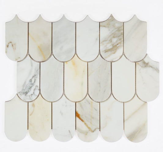 Piano Calacatta Gold Polished 10.25 x 12.5 Mosaic Tile