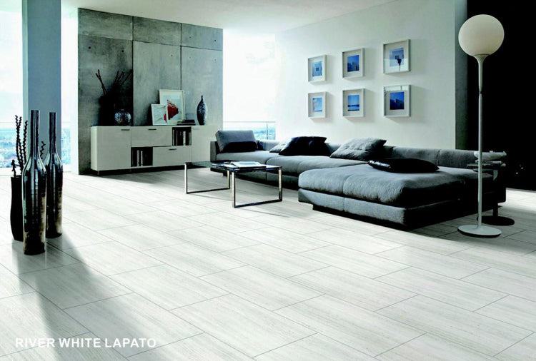 Malaysia River White Lappato 12 x 24 Porcelain Tile