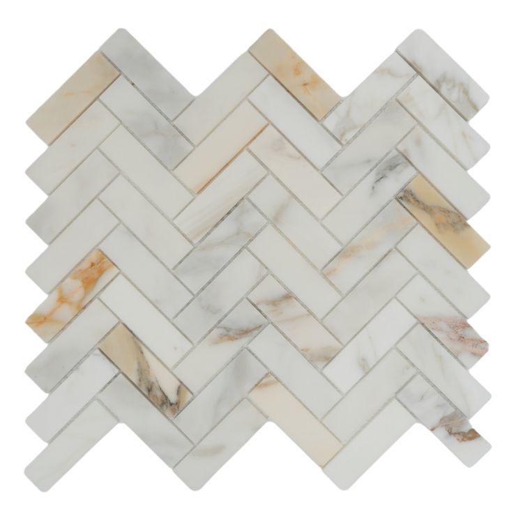 Herringbone Sunrise Honed 11 x 12.5 Mosaic Tile
