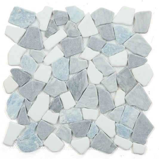 River Stone Blue Ocean 12 x 12 Mosaic Tile