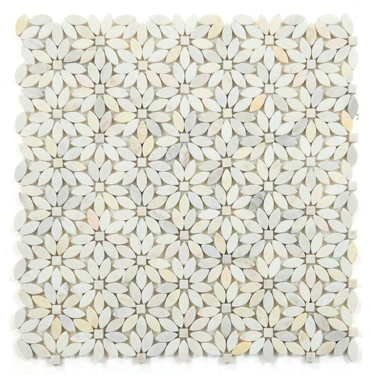 Daisy Wild Eura Wood 12.25 x 12.25 Mosaic Tile