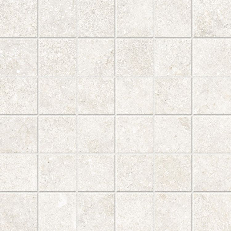 Untamed Wander White Mosaic 2 x 2 12 x 12 Porcelain Mosaic