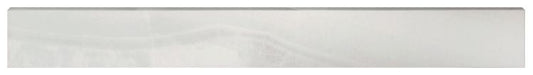 Akoya Silver Matte Bullnose 3 x 24 Italian Porcelain Trim