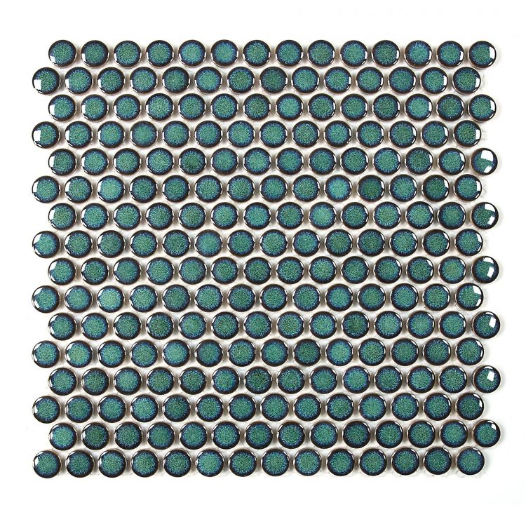 Penny Round Turquoise 11.5 x 11.5 Mosaic Tile