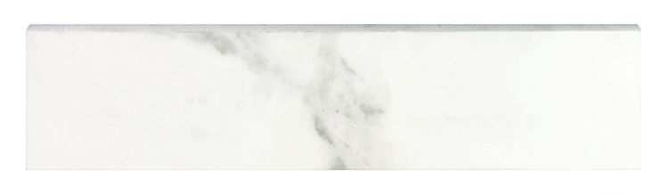 Origines Blanc Glossy Bullnose 3 x 12 Italian Porcelain Trim
