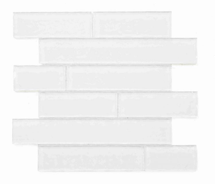 Ripple White Glossy 11.75 x 11.75 Mosaic Tile
