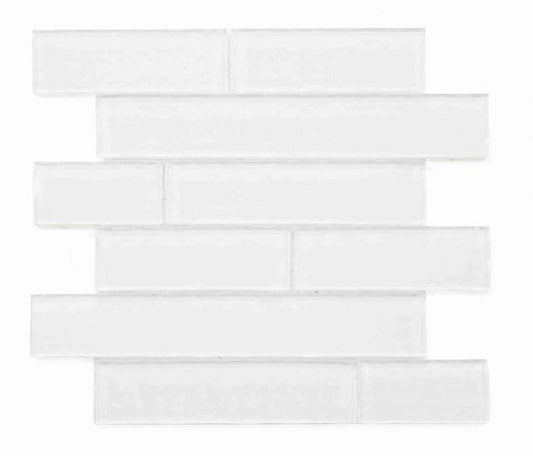Ripple White Glossy 11.75 x 11.75 Mosaic Tile