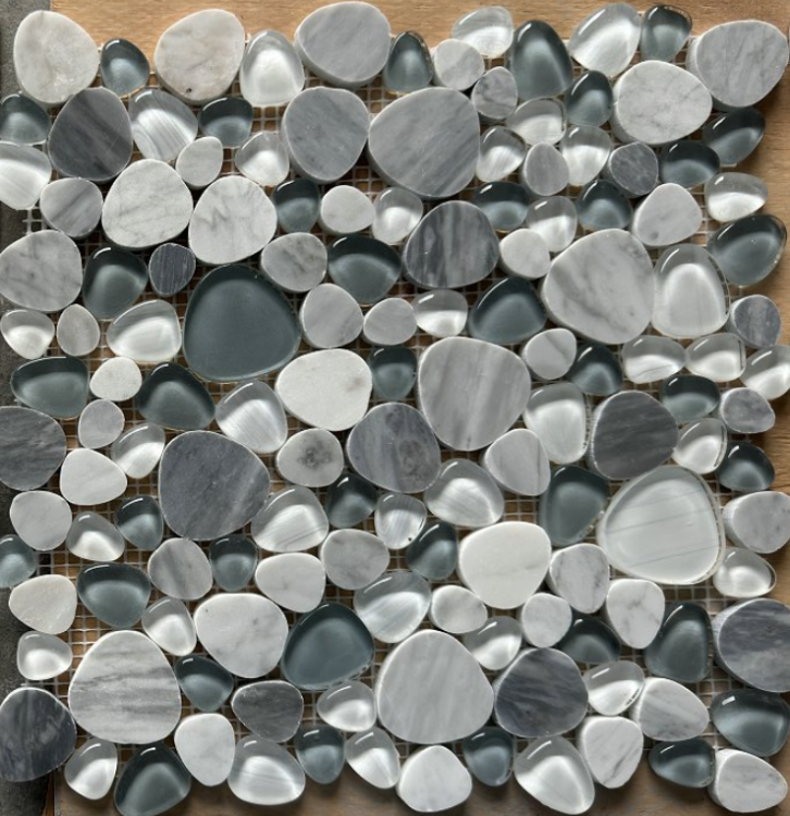 Peach Grey 12 x 12 Mosaic Tile