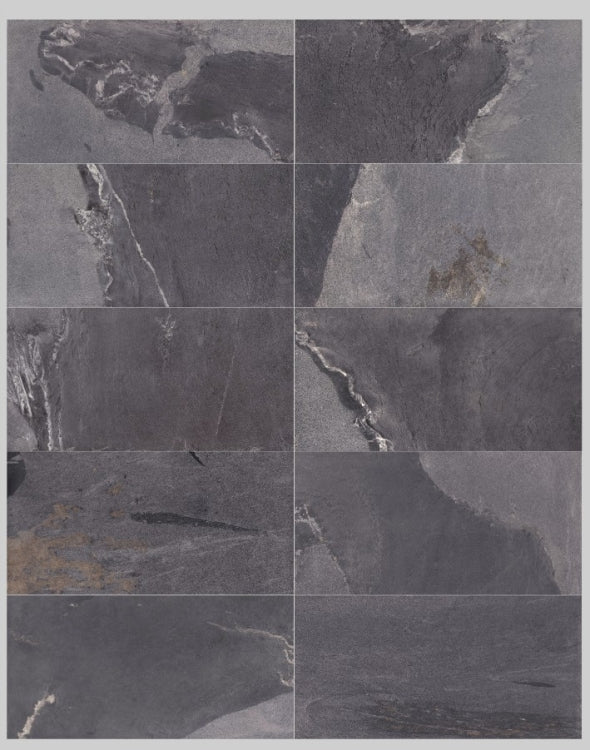 Malaysia Grant Night 24 x 48 Marble Laminated Porcelain Tile