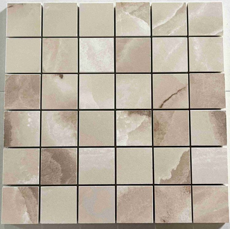 Reves Rose Matte Mosaic 2 x 2 12 x 12 Italian Porcelain Mosaic