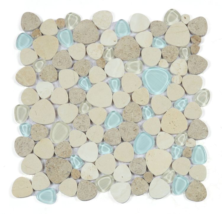 Peach Blue Roma 12 x 12 Mosaic Tile