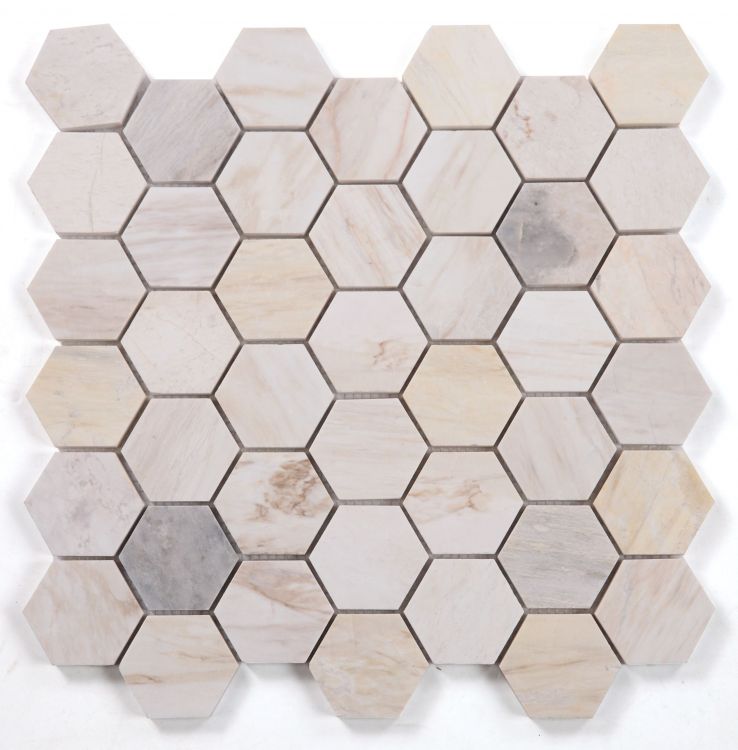 Hexagon Eura Polished 2 x 2 (Eurasian) 11.75 x 12 Mosaic Tile